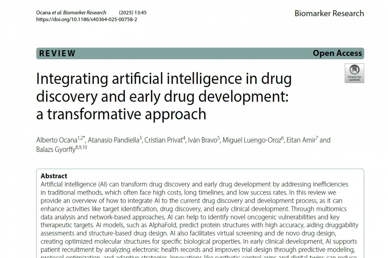 Integrating Artificial Intelligence In Drug Discovery And Early Drug
